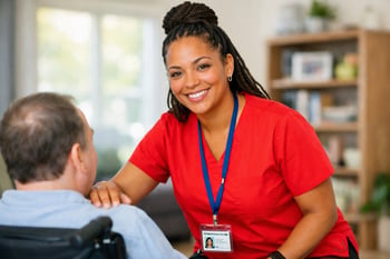 Diverse Direct Support Professional Red Top-3