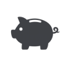 PiggyBank Dark Charcoal Icon