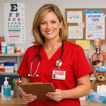 School Nurse Red Top
